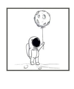 poster astronaute ballon