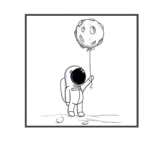 poster astronaute ballon