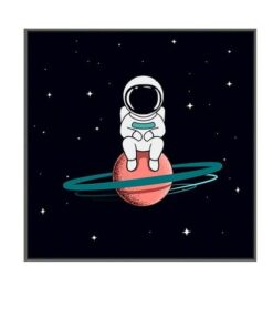 poster astronaute saturne