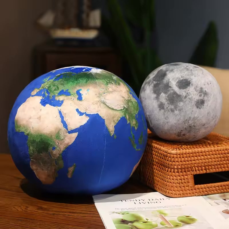 coussin planète terre et lune
