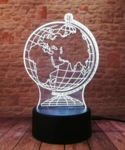 lampe globe terrestre lumineux