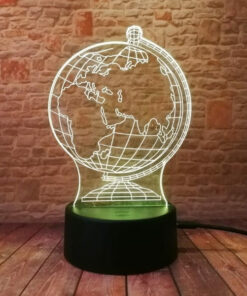 lampe globe terrestre lumineux