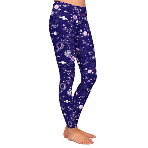 Legging Femme Imprimé Galaxie - Pantalon De Sport Confortable Pour Yoga, Fitness, Running, Vie Quotidienne