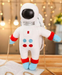 peluche sac astronaute blanc
