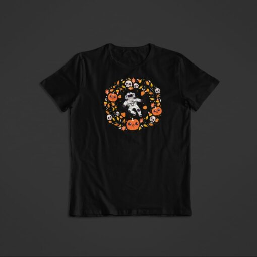 T Shirt Astronaute Halloween noir