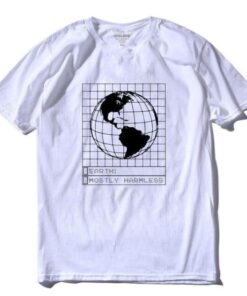 t shirt globe terrestre blanc