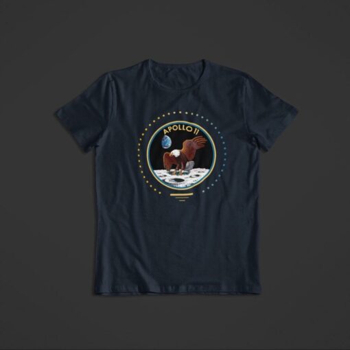 T Shirt Apollo 11 bleu