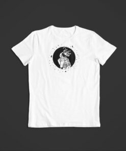 T Shirt Astronaute Alien blanc