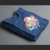 T Shirt Astronaute Fleurs bleu