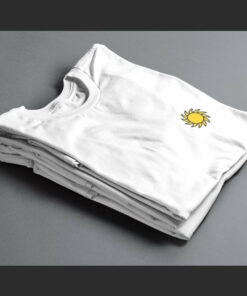 T Shirt Brodé Soleil blanc